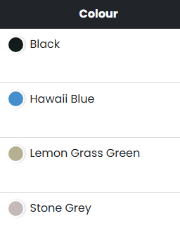 Women's junior hoodie colours